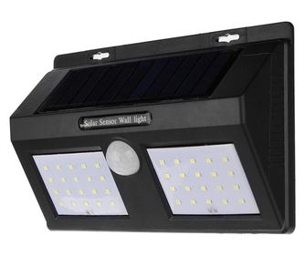 Lampa cu LED Dubla MRG P-251, Panou Solar, Senzor miscare, 40 x LED