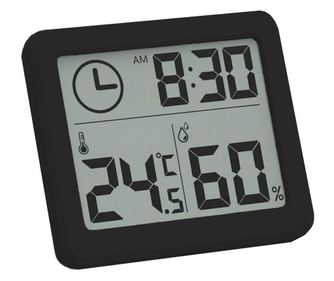 Mini Statie Meteo MRG M-364, Pentru interior, Termometru, Higrometru, Negru