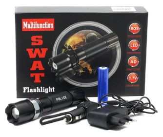 Lanterna SWAT LED 3W CREE Q5 Metalica Reincarcabila