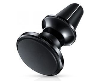 Suport grila ventilatie pentru telefon MRG L-224, Cu magnet, Rotire 360 grade, Negru