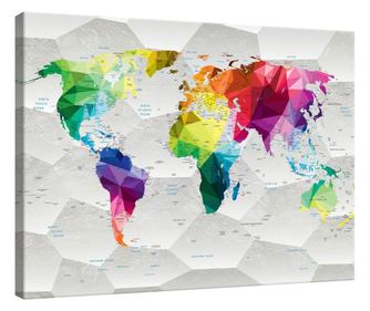 Картина Канава Degrets 78138 Карта на света 3d, 75x100см