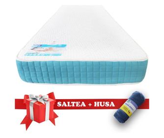 Saltea Memory Foam Saltex + Husa Cu Elastic  90x200 cm