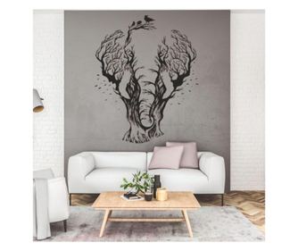Sticker Decorativ, Copac Cu Forma De Elefant, Pentru Perete, 57 X 70 Cm