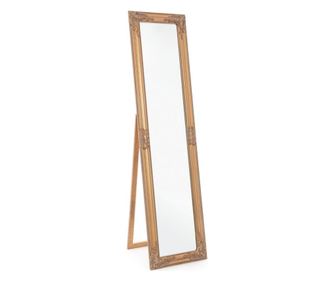 Ukrasni starinski zlatni drveni podni ogledalo Miro 40x4x160 cm