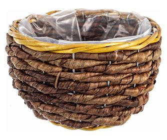 Smeđa tegla za cvijeće od ratana Ø16 cm X 10 V