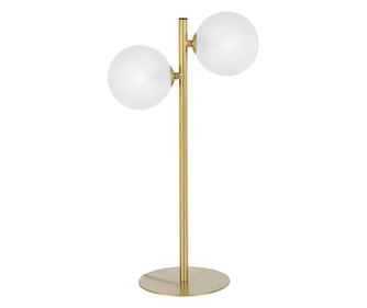 Arany fém lámpa fehér búrával Golyók 31 cm x 17,5 cm x 54 h