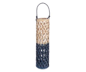 Viseći lampion od prirodnog bambusa tamnoplavi Layla Ø 17 cm x 60 h / 81 h viseći
