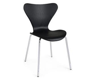 Židle Tessa s černým polykarbonátovým opěradlem a stříbrnou podnoží 50x50x82x46 cm