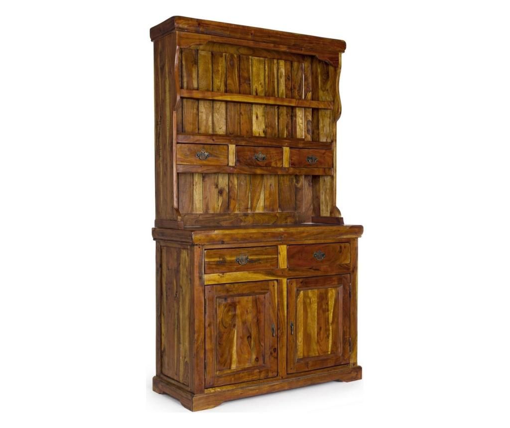 Biblioteca lemn natur Chateaux 107 cm x 45 cm x 190 h