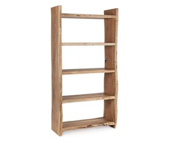 Természetes fa polc 5 polc Eneas 90 cm x 35 cm x 175 h