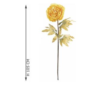 Umělá pivoňka žlutá 105 cm