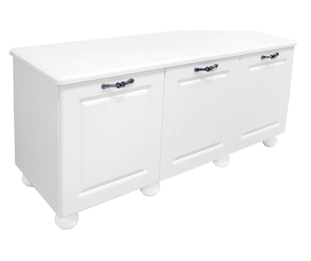 Dynasty White 3-Door Chest of Drawers