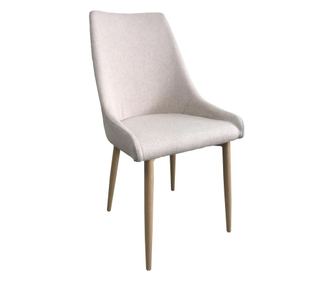Scaun dining OTTELO, textil, picioare metalice, crem