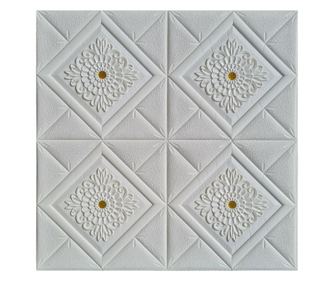Тапет DEGRETS 99222, Самозалепващ, 3D тапет, бял-злато  70см x 70см x 8мм