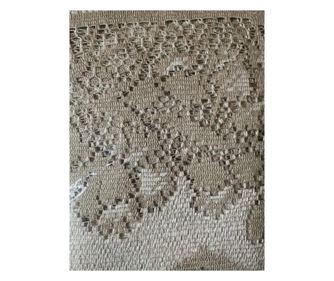 Fata de masa jacquard, syriusz, oval, auriu/bej  140x250 cm