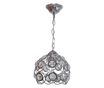 Κρεμαστό φωτιστικό χρωμίου με κρύσταλλα 313-1A Μικρό 1 x e 47 50x20 εκ.