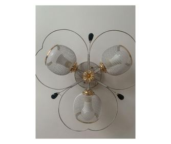 Φωτιστικό οροφής NG 00067-3, Patrick, 3 x E27, 40 W, 220 V, λευκό, χρυσό