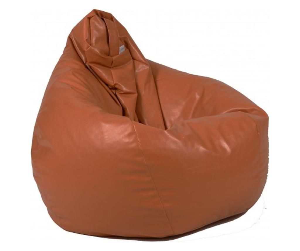 Nirvana Hobbit Bean Bag Chair, - Brown (Eco Leather) Filled With Polystyrene Beads (Para Brand Bean Bag) Made in Romania 80x80x7