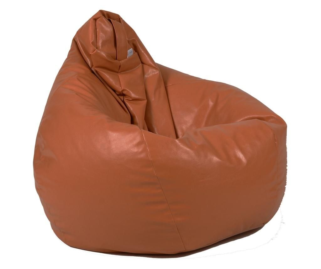 Small Children's Beanbag Chair (4-14 Years) Nirvana Light - Brown (Eco Leather) Filled With Polystyrene Beads (beanbag Brand) Ma