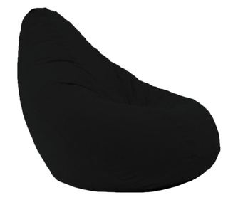 Fotoliu Mic Copii (4-14 Ani) Nirvana Light, Eerie Black (gama Premium),husa Detasabila, Umplut Cu Perle Polistiren  70x70x70 cm