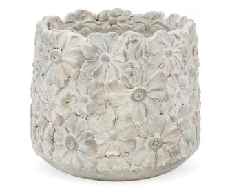 Ghiveci de piatra, model flori, 20x21 cm