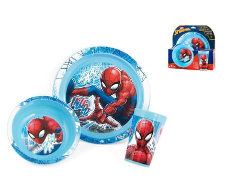 Zastawa stołowa dla chłopców 3 części Spiderman