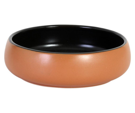 Vas de copt Viejovalle, ceramica, maro/negru, 14 cm