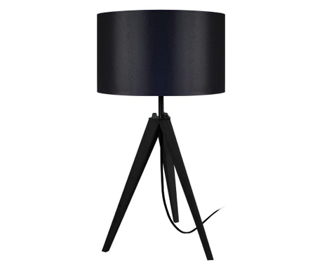 RESIGILAT Lampa de masa Tosel, lemn de fag, max. 40 W, E27, negru, 30x30x56 cm
