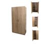 Dulap Sonoma Cu 2 Usi Bara De Haine Si 4 Polita De Depozitare, 200x100x50 Cm, Pal 18mm Si Cant Abs 0.4mm