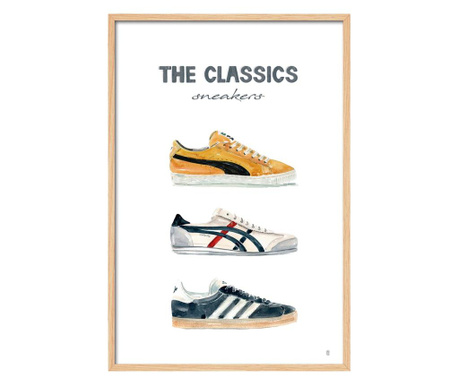 Tablou vopsea ecologica Drimdeco, Men'S Sneakers I, vopsele ecologice, 40x60 cm, multicolor