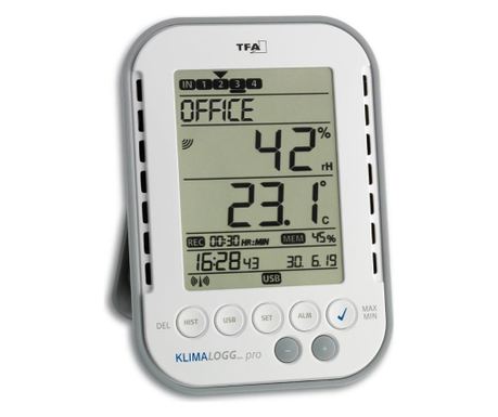 Profesionalni termo-higrometar s funkcijom zapisivanja podataka, KLIMALOGG PRO TFA 30.3039.IT