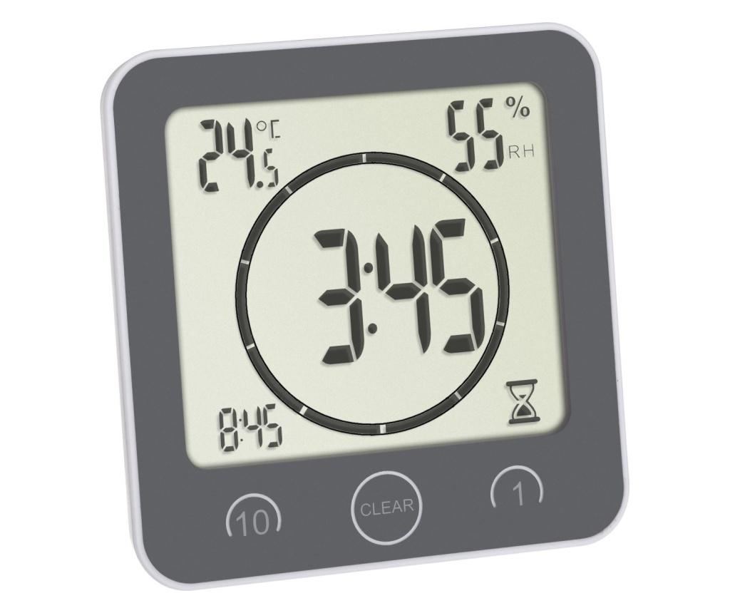 Ceas digital cu timer si termohigrometru pentru bucatarie si baie TFA ...