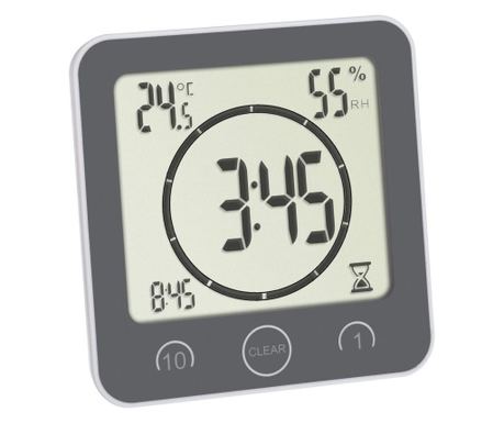 Digitalni sat s timerom i termo-higrometrom za kuhinju i kupaonicu TFA 60.4001.10