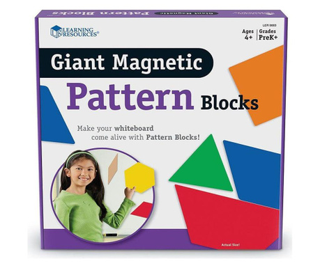 Forme geometrice magnetice mari, Learning Resources, LER9863