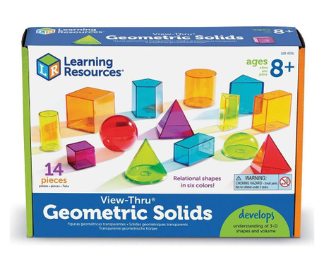 Цветни прозрачни геометрични фигури (14 бр.), Learning Resources