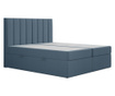 Łóżko kontynentalne ze schowkiem i materacem nawierzchniowym Continental 160x200 cm