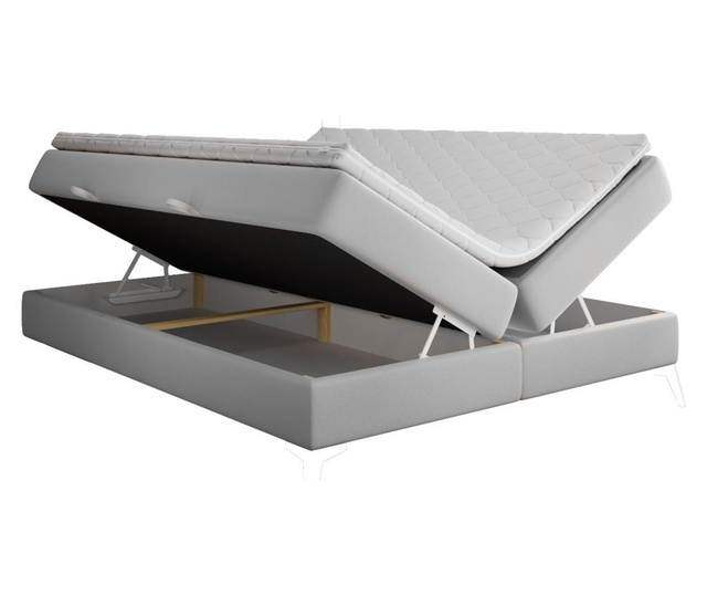 Boxspring postelja z nadvložkom in prostorom za shranjevanje Continental 160x200 cm