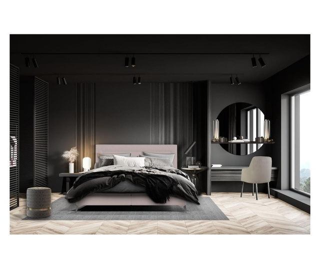 Boxspring postelja z nadvložkom in prostorom za shranjevanje Continental 160x200 cm