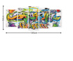 Set Tablouri Degrets 78656 Canvas, 50 X 120 Cm, 5 Piese (2x40x30 Cm, 2x40x20, 1x50x20 Cm), Graffiti