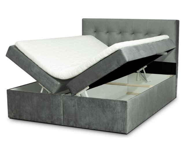 Boxspring krevet s nadmadracem i prostorom za odlaganje Paris 200x200 cm