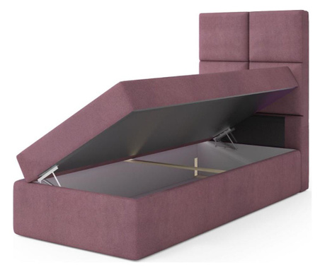 Boxspring postelja z nadvložkom in prostorom za shranjevanje Lena