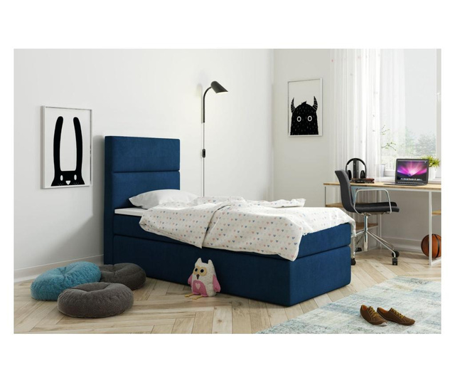 Boxspring postelja z nadvložkom in prostorom za shranjevanje Filip 100x200 cm