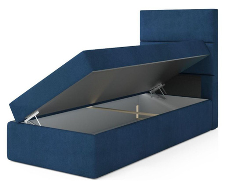 Boxspring postelja z nadvložkom in prostorom za shranjevanje Filip