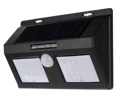 Lampa cu LED Dublă MRG P-251, Panou Solar, Senzor mișcare, 40 x LED