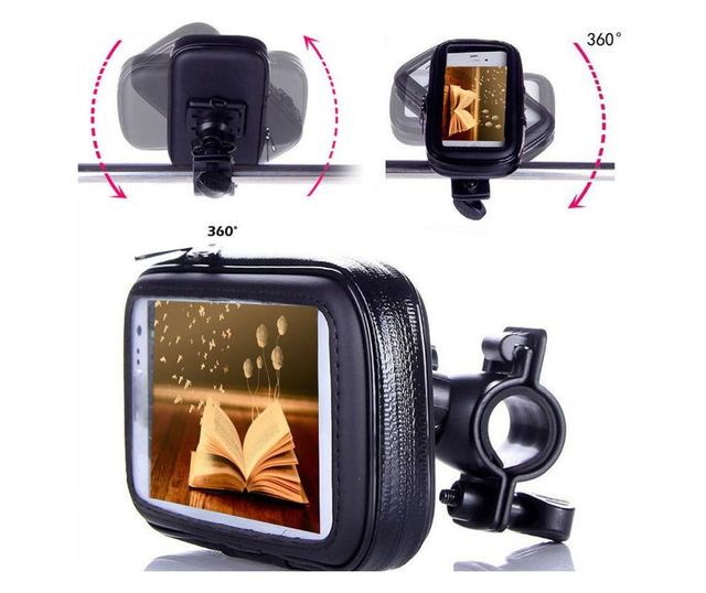 Suport Telefon Universal MRG L-193, Marime XXL, Pentru Bicicleta / Moto, Impermeabil