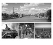 Сет Картина Канава Degrets 78636 Париж черно - бял 55,8x80см, 4 части ( 1 X 30 X 80 см, 3 X 24,8 X 25,8 см)