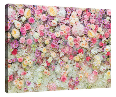 Картина Канава Degrets 78099 Стена от цветя 3d, 75x100см