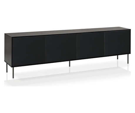 Bufet inferior Tft Home Furniture, Maui, melamina rezistenta la zgarieturi, 238x50x72 cm, negru