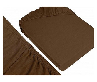 Cearceaf pat cu elastic 160*200+25cm yuni maro
