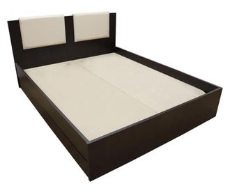 Pat Laguna cu 2 sertare, Wenge  160x200 cm